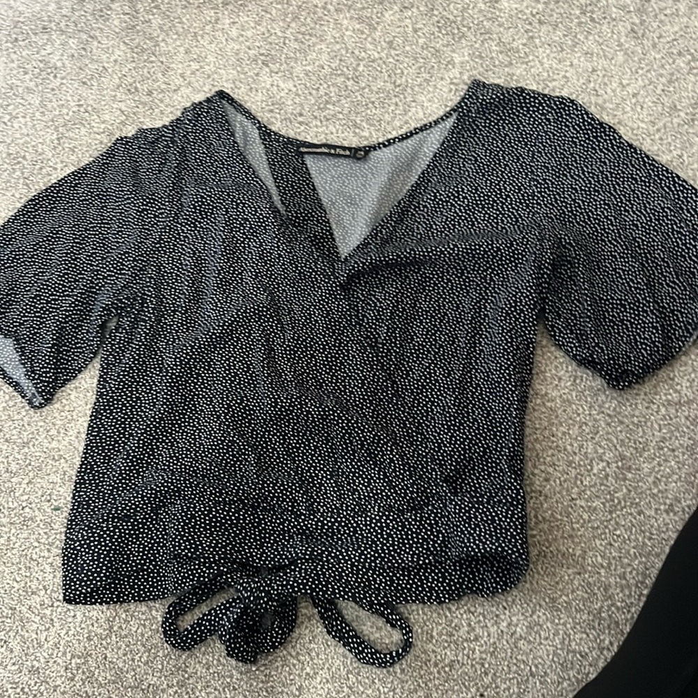 Abercrombie & fitch wrap front tie back top